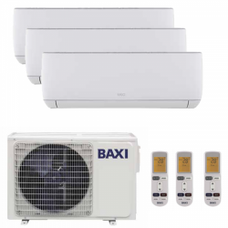Climatizzatore condizionatore trial split baxi inverter astra 12+12+12 btu con lsgt70-3m a++/a+ wi-fi optional