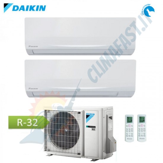 Climatizzatore condizionatore daikin dual split inverter eco plus siesta r-32 9000+12000 con 2amxf40a a++ wi-fi optional : climafast