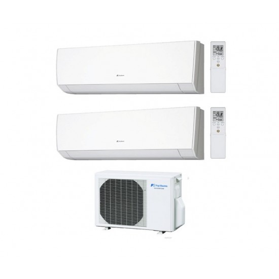 Climatizzatore condizionatore dual split a parete fuji inverter serie lm 7000+12000 con rog18l