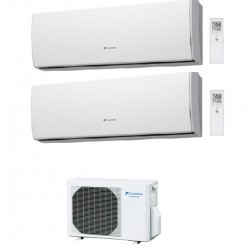 Climatizzatore condizionatore dual split a parete fuji inverter serie lu 9000+12000 con rog14l