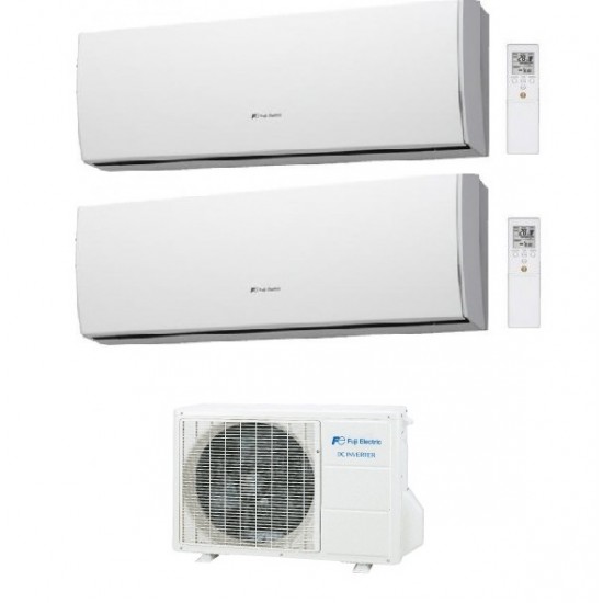 Climatizzatore condizionatore dual split a parete fuji inverter serie lu 9000+9000 con rog18l