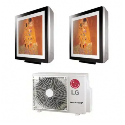 Condizionatore dual split con inverter LG Art Cool Gallery 9000+12000 Btu in A+++ MU2R15 WIFI ready
