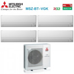 Climatizzatore Condizionatore Mitsubishi Electric Quadri Split Inverter Serie MSZ-BT 9+9+12+12 con MXZ-4F72VF R-32 Wi-Fi Integrato 9000+9000+12000+12000 : Climafast